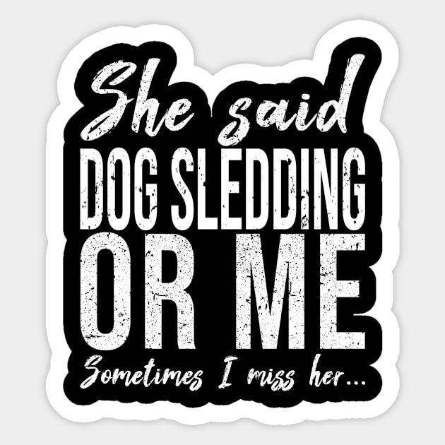 Dog Sledding funny sports gift Sticker by Bestseller